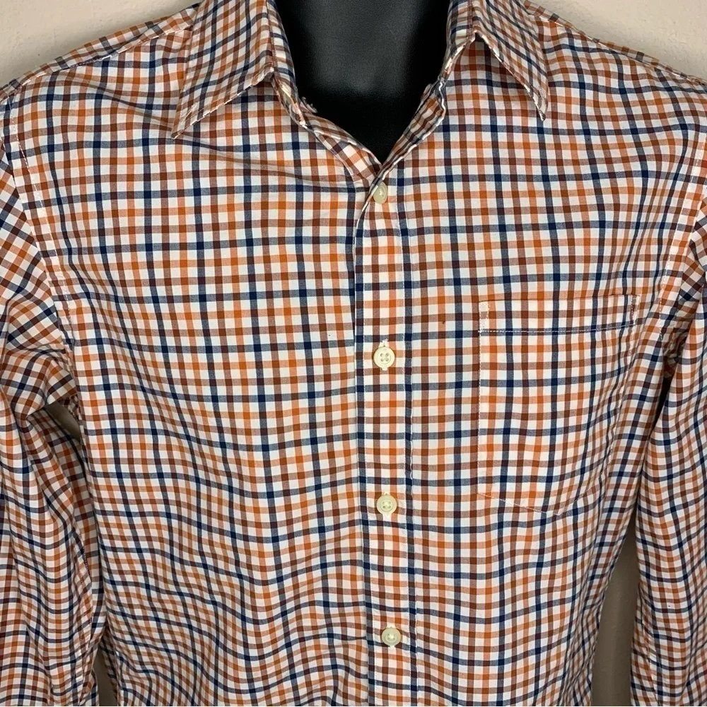 Banana Republic Small Plaid Button Down Shirt Long Sleeve Cotton Preppy Small